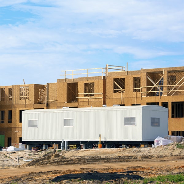 construction site office trailers typically come with secure locking systems and optional security cameras